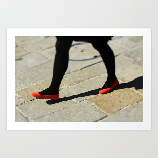 The red ballerinas Art Print