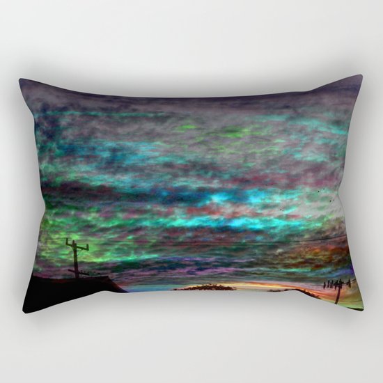WaterColor SunSet Rectangular Pillow
