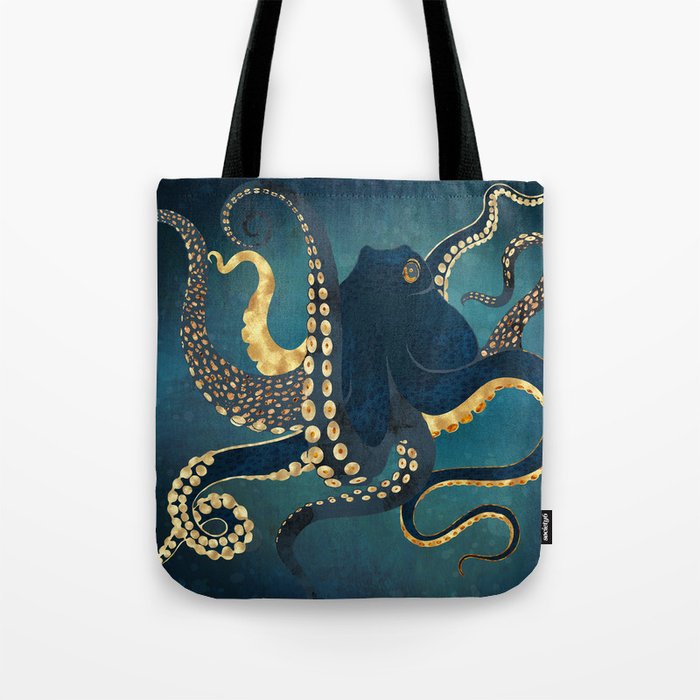 Metallic Octopus IV Tote Bag