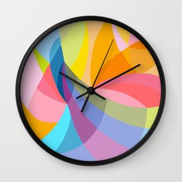 Journey  Wall Clock | Trending, Adventure, Colorstudy, Rainbowcolors, Abstractexpression, Drawing, Onajourney, Fracturedart, Colorful, Vibrant 