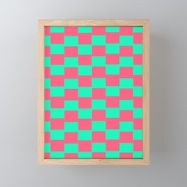 5  Abstract Grid Checkered 220718 Valourine Design  Framed Mini Art Print