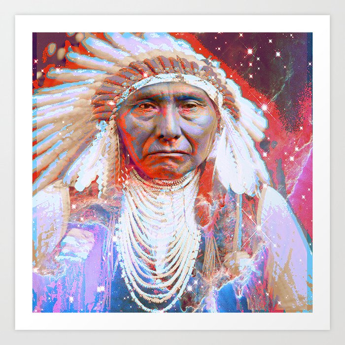 Native American Crazy Horse Art Print by ICARUSISMART | Society6