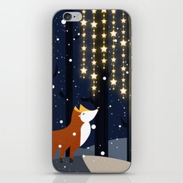 Fox and stars iPhone Skin