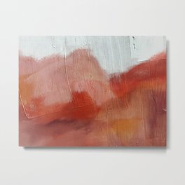 Desert Journey [2]: a textured, abstract piece in pinks, reds, and white by Alyssa Hamilton Art Metal Print | Fineart, Case, Wallhanging, Contemporary, Alyssahamiltonart, Mountains, Landscape, Red, Street Art, Home 