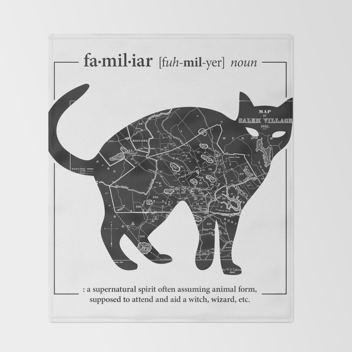 A Familiar Black Cat Throw Blanket By Ebonibex Society6
