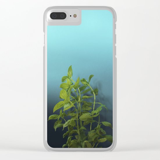 Shy and charming basil Clear iPhone Case