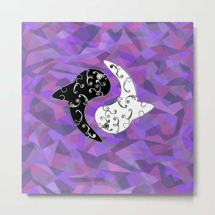 Ying Yang and the White Whale  Metal Print