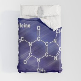 Caffeine Structural chemical formula Duvet Cover