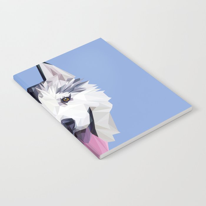 Husky low poly. Notebook