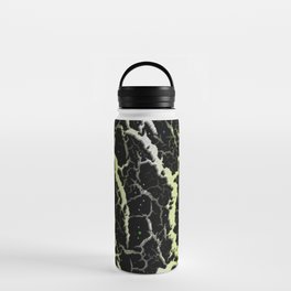 Cracked Space Lava - Lime Yellow/White Water Bottle