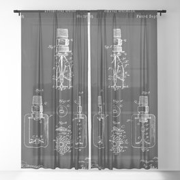 Automatic Fire sprinkler, patent Sheer Curtain