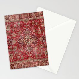 Vintage red geometric carpet Stationery Card