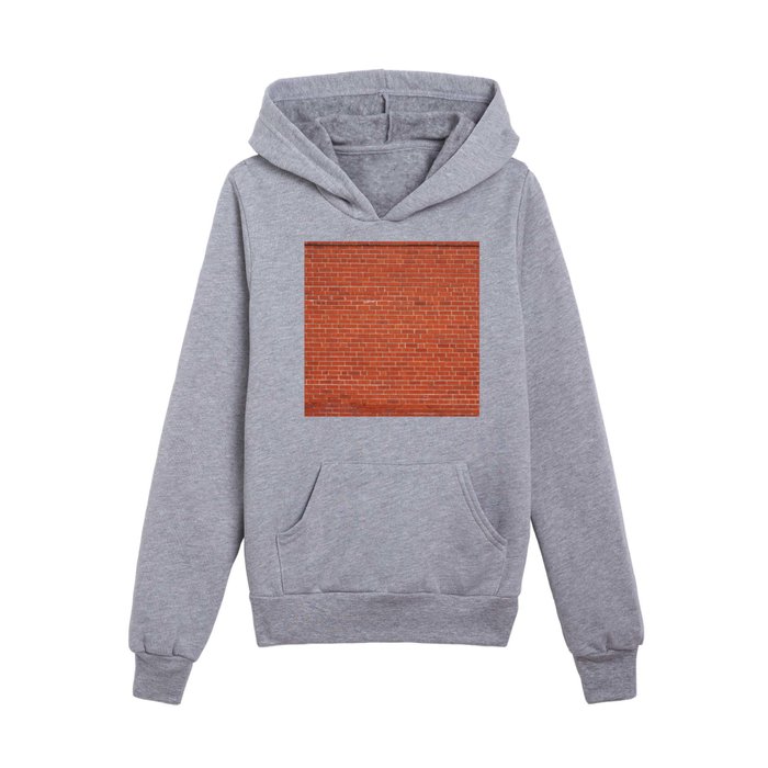 Red Brick Wall Kids Pullover Hoodie