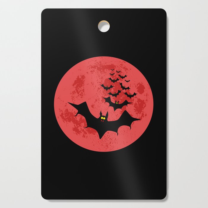 Vampire Bats Against The Red Moon Cutting Board