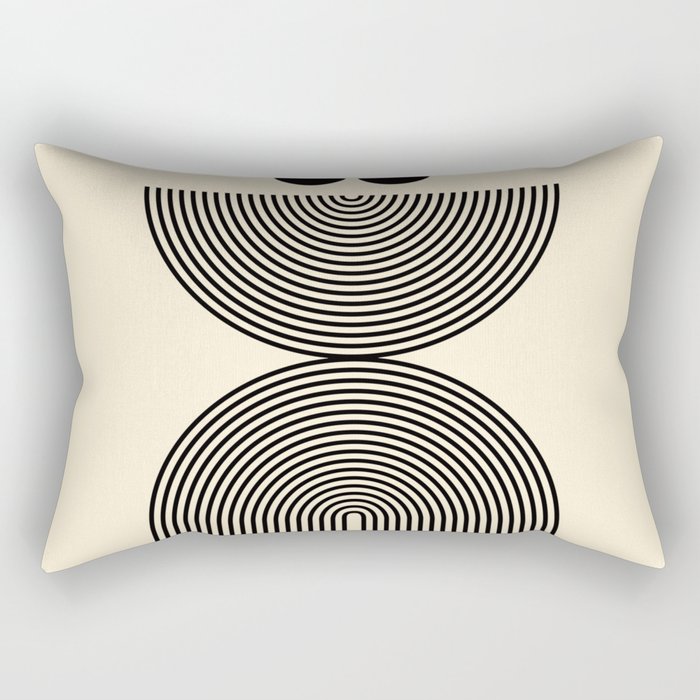 Abstraction_THREE_SUN_MOONLIGHT_SHINE_POP_ART_0428A Rectangular Pillow