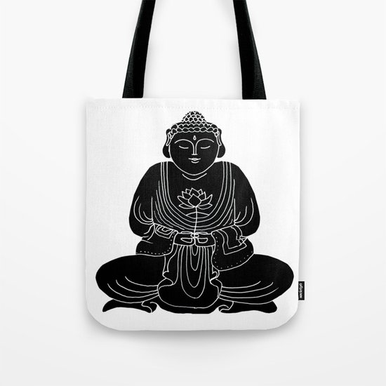 Buddha with Lotus Flower Tote Bag