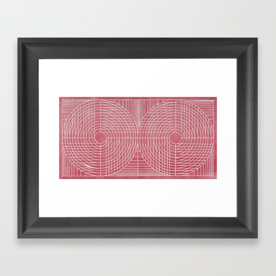 Robotic Boobs Red Framed Art Print