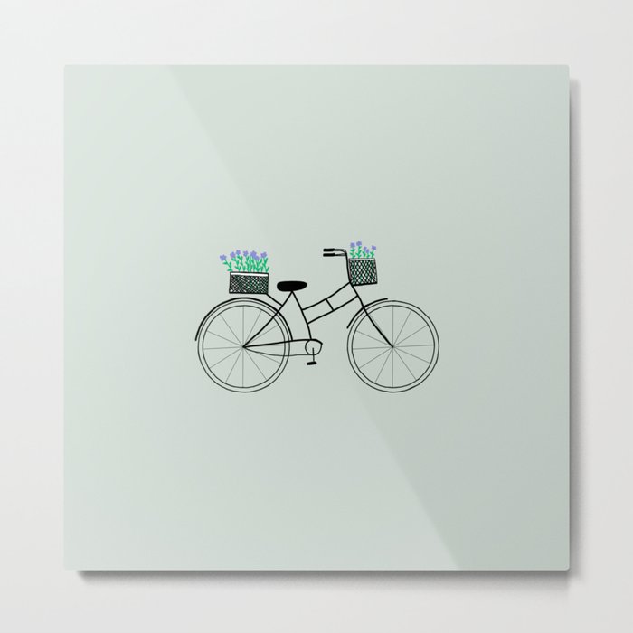 Spring Bicycle Metal Print