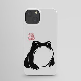 Unimpressed Frog Japanese Woodblock Matsumoto Hoji  iPhone Case