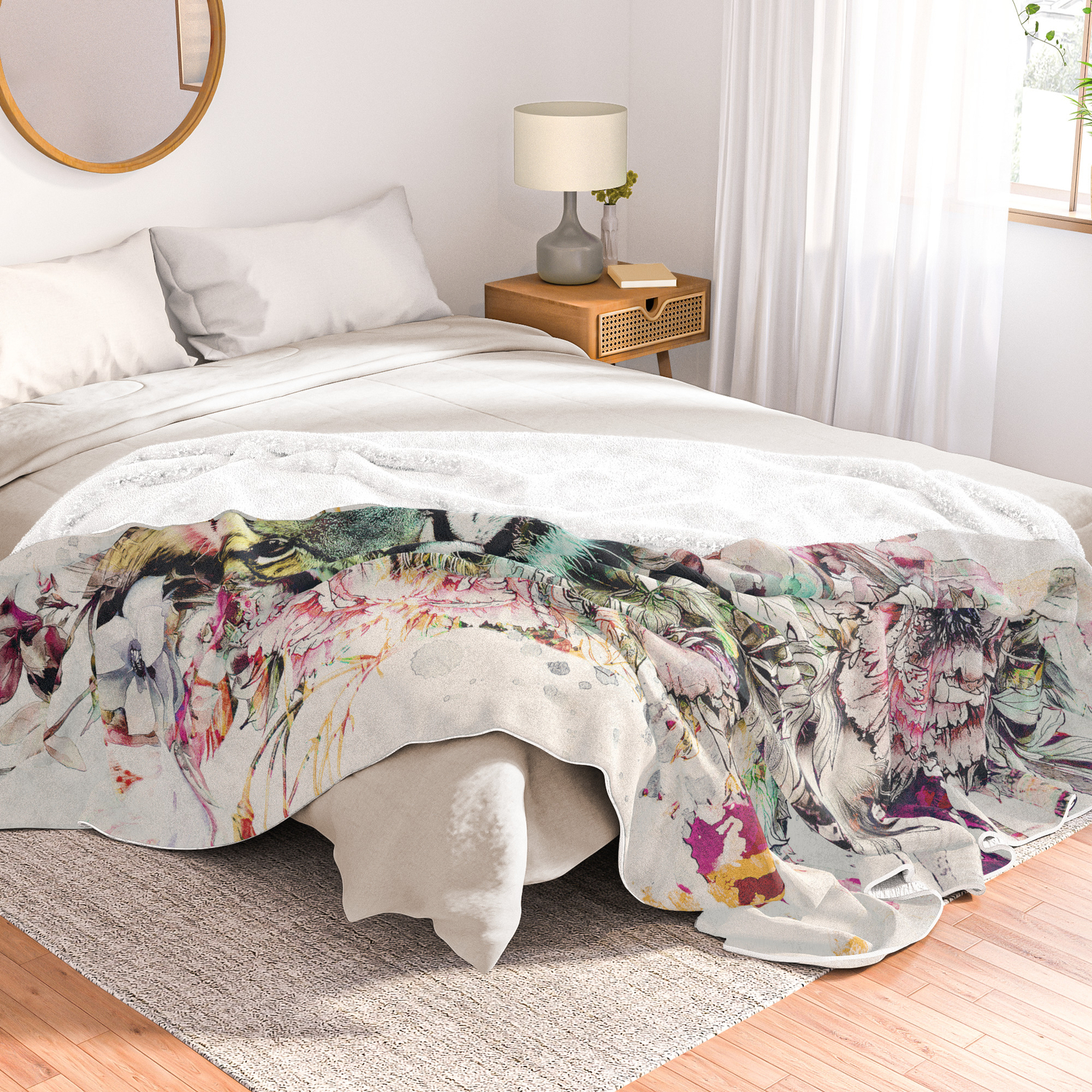 Interpretation Of A Dream Tiger Throw Blanket By Rizapeker