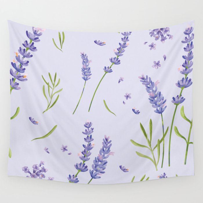 Lavender, Flower Purple Wall Tapestry
