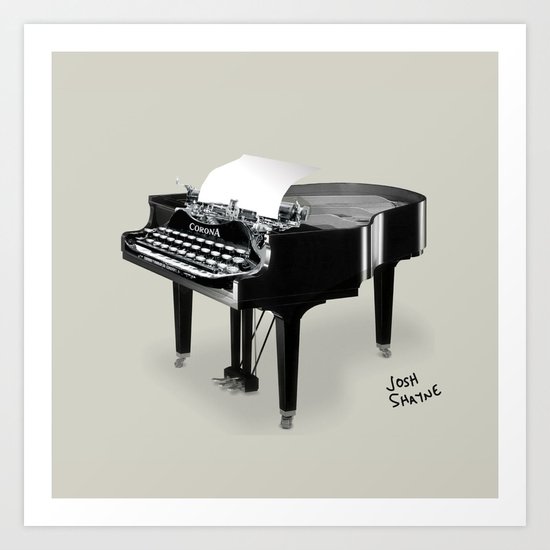 Piano/Typewriter Art Print
