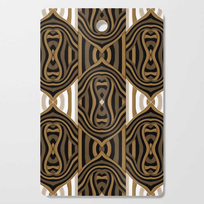 Black Gold And White Cutting Board