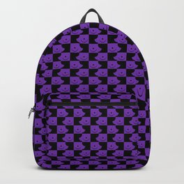 Streapchess_03 | Black and Purple Backpack | Chess, Modernstyle, Pop Art, Chessboard, Femalebody, Blackcolor, Popstyle, Graphicdesign, Square, Chesspattern 