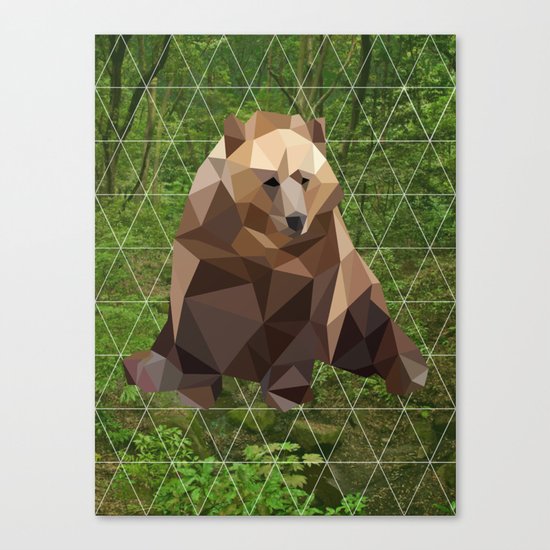 Bear in the woods Canvas Print