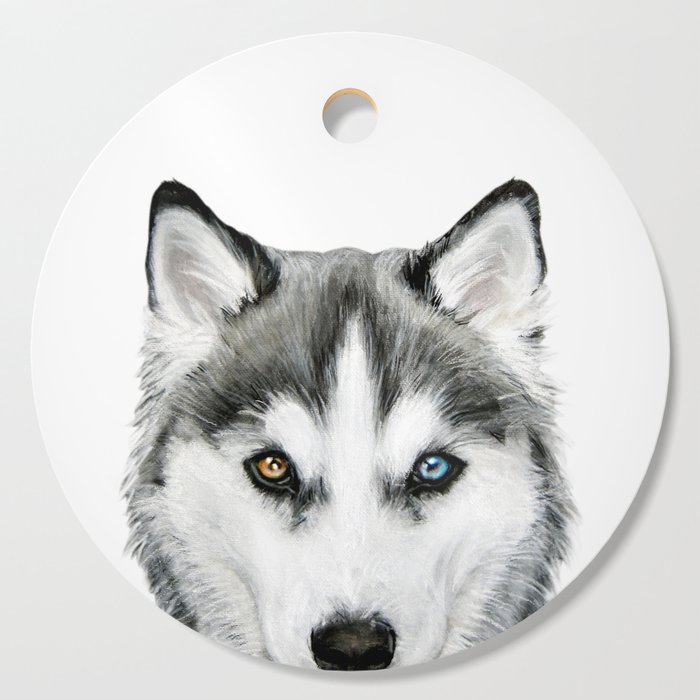 Siberian Husky Dog With Two Eye Color Dog Illustration Original