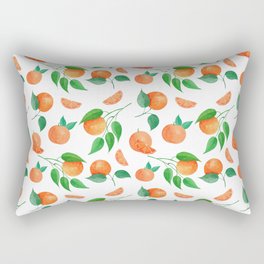 Orange Citrus Fruit Print Rectangular Pillow
