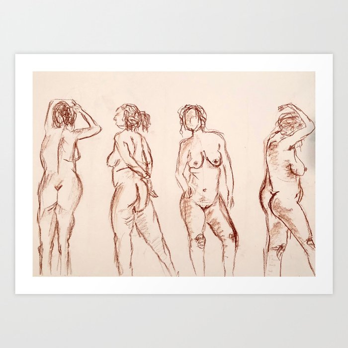 The Naked Lady Art Print
