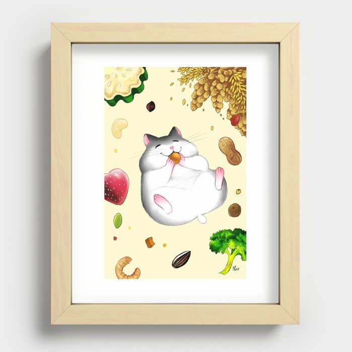 The hamster of the great universe. Recessed Framed Print