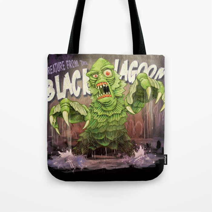 Creature From The Black Lagoon Tote Bag by Michael Mattocks Society6