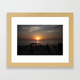 Sunset Stairs Framed Art Print