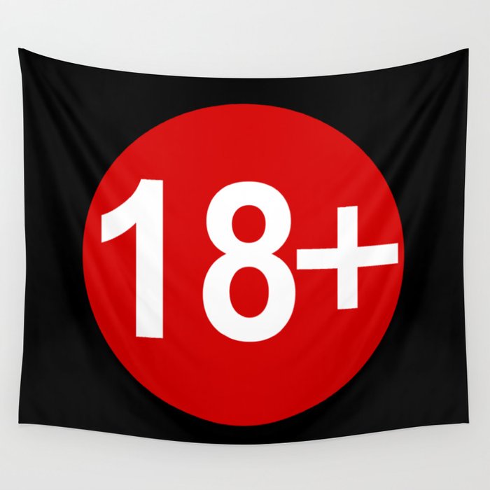 Advisory Warning Label Age Restriction 18 Wall Tapestry
