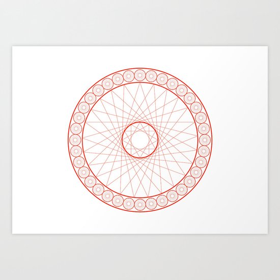Anime Magic Circle 13 Art Print