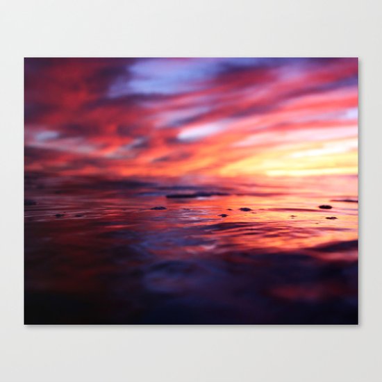 Miniature Sunset Beach Canvas Print