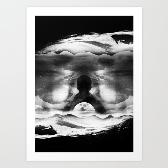 Moon of isolation Art Print