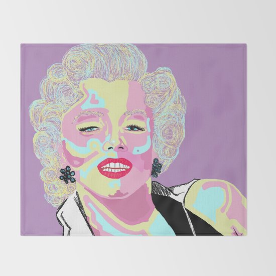Marilyn M Throw Blanket