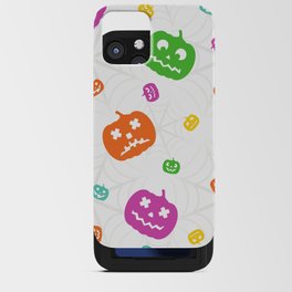 Halloween Pattern with Pumpkins iPhone Card Case