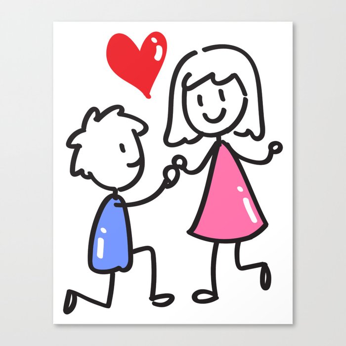 stick drawing couple