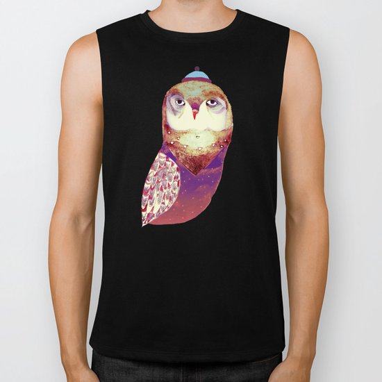 Purple Owl Biker Tank