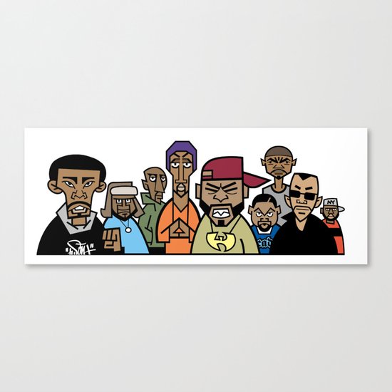Wu-Tang Clan Caricature Canvas Print