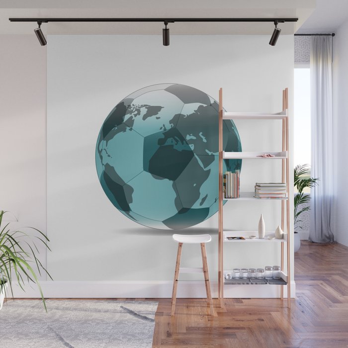 Football World Globe Wall Mural by HomeStead Digital Society6