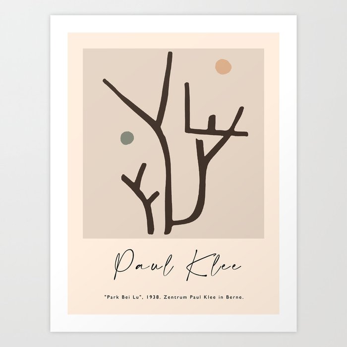 Modern poster Paul Klee - Park Bei Lu, 1938. Art Print