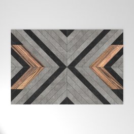 Urban Tribal Pattern No.2 - Concrete and Wood Welcome Mat