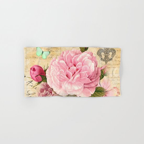 Vintage Flowers #25 Hand & Bath Towel