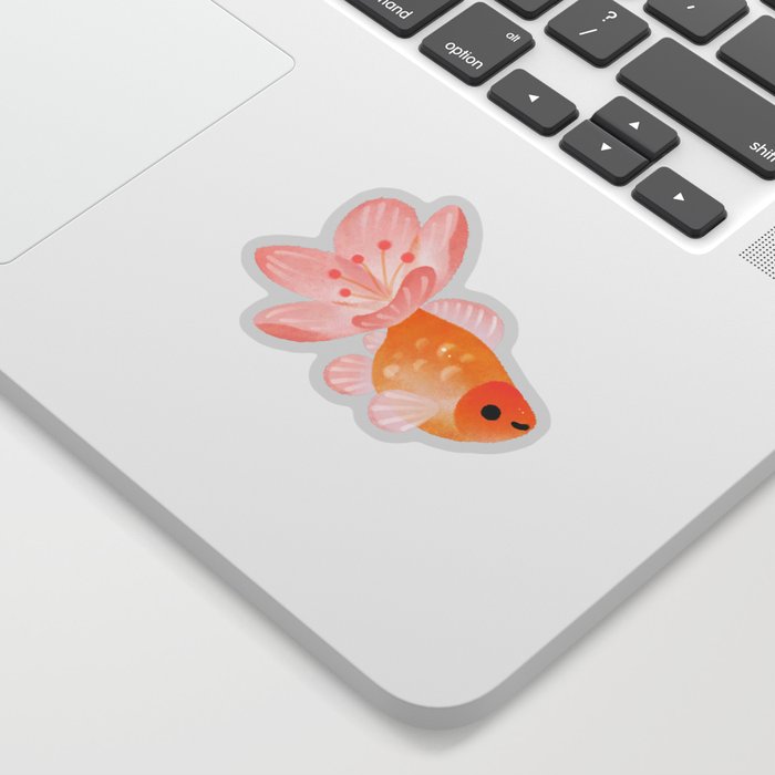 Cherry blossom goldfish Sticker