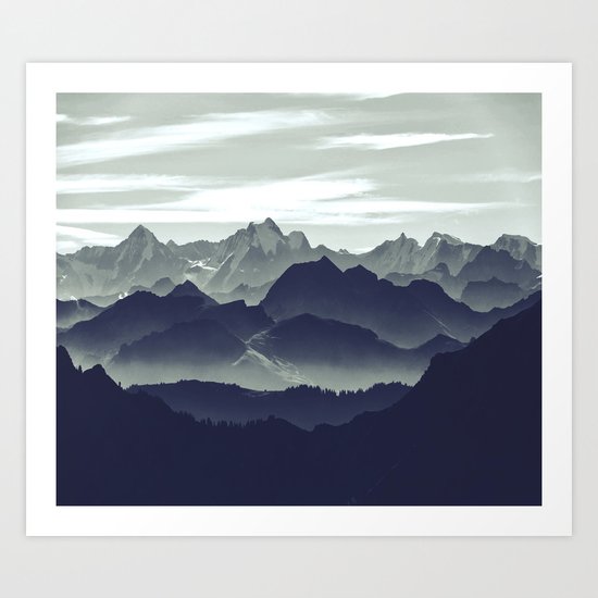Mountains are calling for us Art Print